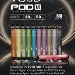 VGOD 1K disposable vape unit with anti leak design in Dubai UAE