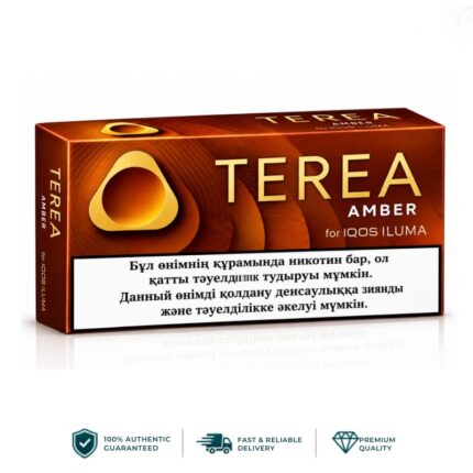 Authentic TEREA Amber Kyrgyzstan tobacco sticks pack in UAE