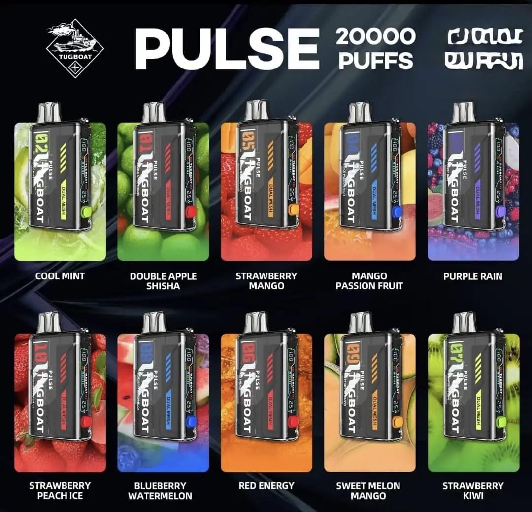 Shop Tugboat Pulse 20000 Puffs Vape – Long Lasting